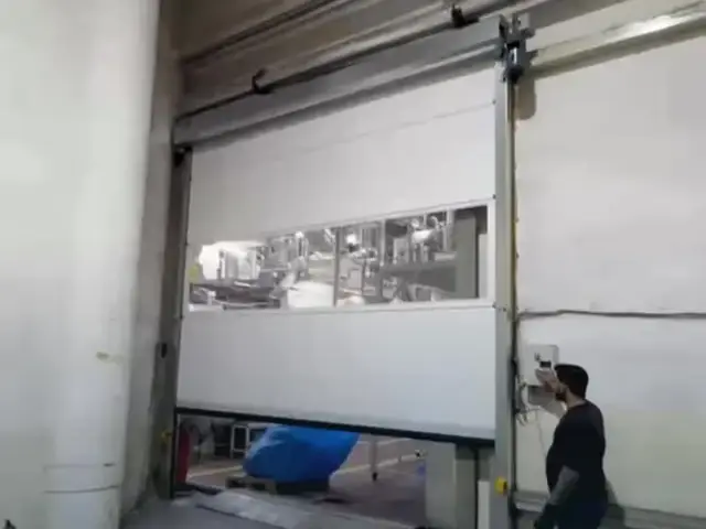 Pencereli beyaz sarmal branda kapı