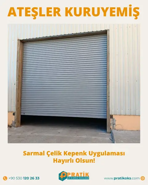 Ateşler Kuruyemiş: sarmal çelik kepenk