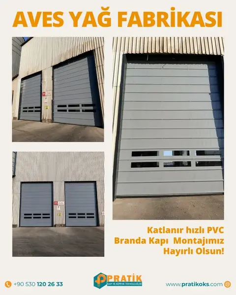 Aves Yağ Fabrikası: katlanır hızlı PVC branda