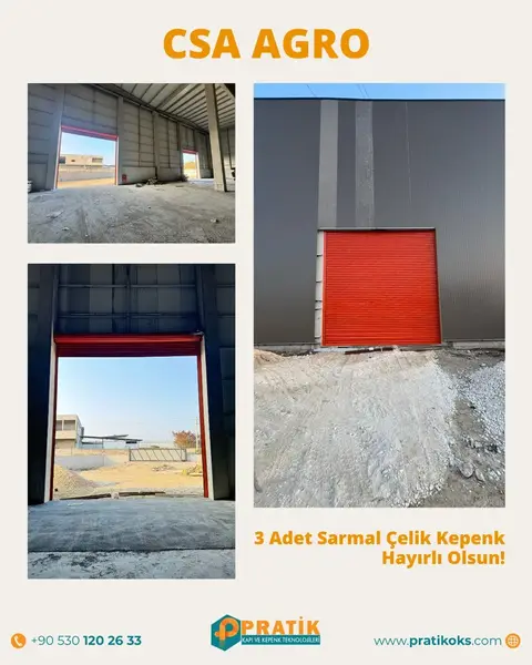 CSA Agro: 3 sarmal çelik kepenk