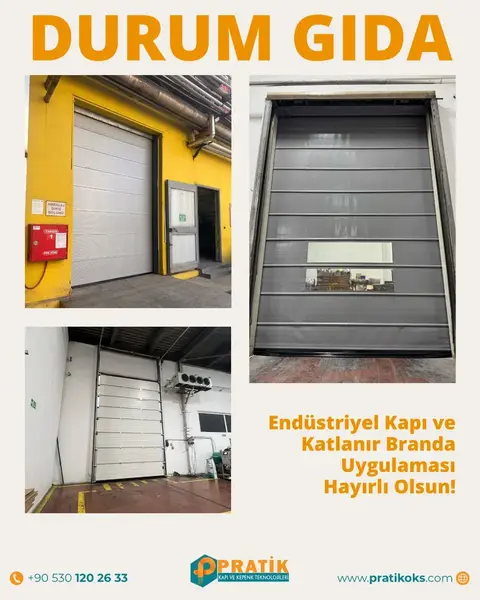 Durum Gıda: endüstriyel kapı, katlanır branda