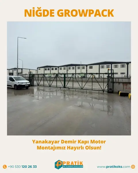 Niğde Growpack: yana kayar demir kapı motoru