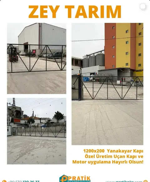 Zey Tarım: yana kayar kapı, özel üretim uçan kapı ve motor